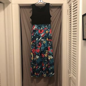 Black & Tropical summer dress